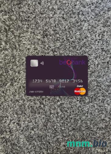 Belgium Beobank master card wygląd fotograficzny skan PSD + zdjęcie